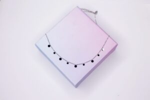 Colgante círculos color plata