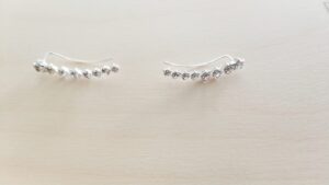 Pendientes trepadores circonitas Plata de Ley 925