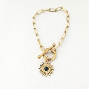Pulsera dorada sol