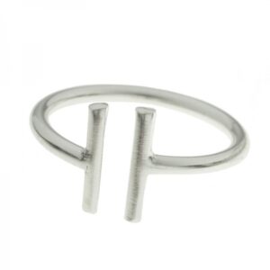 Anillo abierto barras Plata de Ley 925