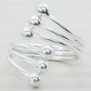 Anillo seis bolas Plata de Ley 925