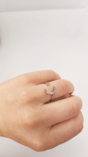 Anillo luna y estrella ajustable