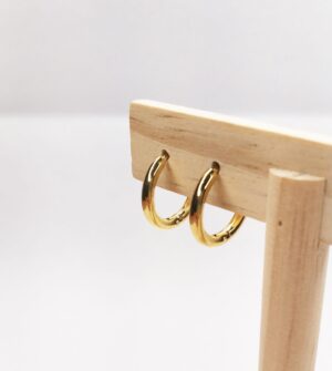 Pendientes mini aro dorado